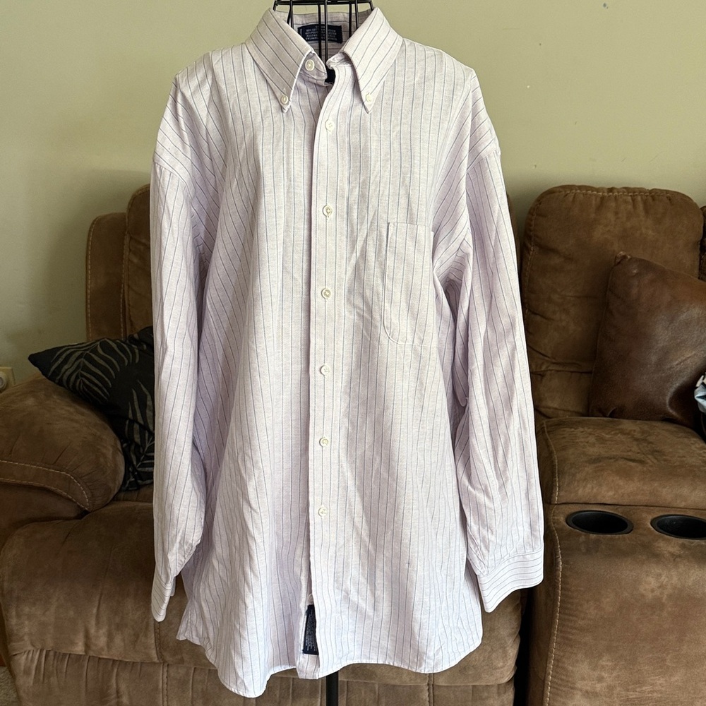 Classic Striped Men's Oxford Dress Shirt